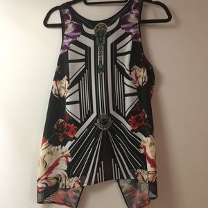 Fun printed Clover Canyon Silk Blouse